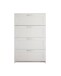 Kommode >Lepini< 4 Schübe, Weiß Dekor, Holzwerkstoff - 78x124x41cm (BxHxT)