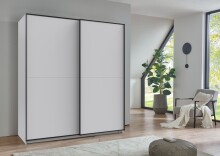 Schwebetürenschrank >Neu-Ulm< in weiss -...