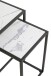 Satztisch >55384< (2-teilig) in schwarz, weiß - 33x50x33 und 28x43x28 (BxHxT)