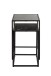 Satztisch >55584< (2-teilig) schwarz Kunstmarmor, Metall - 33x50x33 / 28x43x28 (BxHxT)