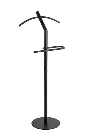 Herrendiener >59521< in schwarz, Metall - 47x111x30cm (BxHxT)