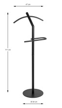 Herrendiener >59521< in schwarz, Metall -...