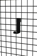 Garderobe >55599< Paravant / Raumteiler, schwarz, Metall, Eiche-MDF - 175x46cm (HxT)