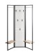 Garderobe >55599< Paravant / Raumteiler, schwarz, Metall, Eiche-MDF - 175x46cm (HxT)