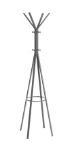 Garderobenständer >55152< 8 Haken, in grau, Metall - 175x54cm (HxD)