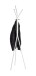 Garderobenständer >55354< in schwarz, weiß, Metall - 178x46cm (HxD)