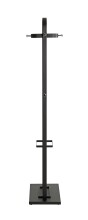 Garderobenständer >55551< in Haken chrom, Gestell schwarz - 54x175x30 (BxHxT)