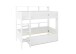 Hochbett >Jusa< 2x 90x200cm Liegefläche, Stauraum, Weiß - 210x188,8x129,6cm (BxHxT)