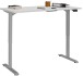 Schreibtisch >e-desk< in platingrau/alu - 160x72x80 (B/H/T) elektrisch verstellbar