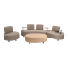 Gartenlounge-Set >Calidad< (4er-Set) 2 Sofas 212/135x78x89cm,

Sessel Ø89x78,

Hocker 122x40x70cm