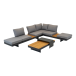 Gartenlounge-Set >Barbados< (4er-Set) 2x Liege 245x70x71cm, 2x Tisch 140x28x70cm / 80x36x40cm