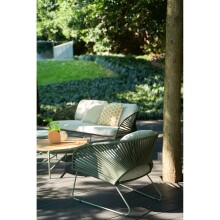 Gartenlounge-Set >Novella< (5-teilig) grün / grau, 2-Sitzer, 2x Sessel, 2 Couchtische