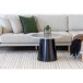 Couchtisch >Brito< in Grau / Schwarz, MDF, Stahl - 45x60cm (HxD)