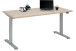 Schreibtisch >e-desk< in Eiche/alu- 160x72x80 (B/H/T) elektrisch verstellbar