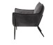 Loungesessel >Calgary< Stoff mit Melange-Effekt in dunkelgrau - 83x82x79 (BxHxT)