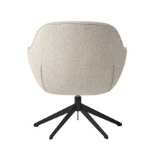 Loungesessel >Lynn< drehbar, Bouclé-Garneffekt creme-weiss - 74x85x77 (BxHxT)