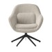 Loungesessel >Lynn< drehbar, Bouclé-Garneffekt creme-weiss - 74x85x77 (BxHxT)