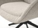 Loungesessel >Lynn< drehbar, Bouclé-Garneffekt creme-weiss - 74x85x77 (BxHxT)