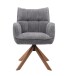 Armlehnstuhl >Marilla< (2er-Set) drehbar, Federkern,  Chenille graphit - 59x86x65 (BxHxT)