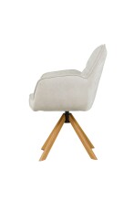 Armlehnstuhl >Marilla< (2er-Set) drehbar, Federkern,  Chenille beige - 59x86x65 (BxHxT)