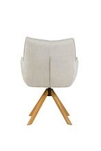 Armlehnstuhl >Marilla< (2er-Set) drehbar, Federkern,  Chenille beige - 59x86x65 (BxHxT)