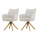 Armlehnstuhl >Marilla< (2er-Set) drehbar, Federkern,  Chenille beige - 59x86x65 (BxHxT)