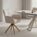 Armlehnstuhl >Marilla< (2er-Set) drehbar, Federkern,  Chenille beige - 59x86x65 (BxHxT)