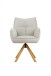 Armlehnstuhl >Marilla< (2er-Set) drehbar, Federkern,  Chenille beige - 59x86x65 (BxHxT)