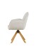 Armlehnstuhl >Marilla< (2er-Set) drehbar, Federkern,  Chenille beige - 59x86x65 (BxHxT)