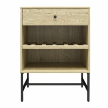 Weinschrank >Krister< in Eichefarbig-Natur - 60x83x46cm (BxHxT)