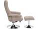 Relaxsessel >Kjersti< (2-teilig) drehbar, mit Hocker, Cappuccino - 79x109x79cm (BxHxT)