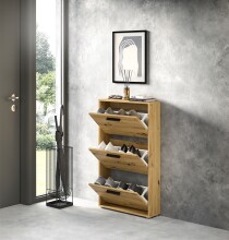 Schuhkipper >See< 3 Klappen, in Eiche Artisan Dekor - 59x103x17cm (BxHxT)