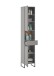 Hochschrank >Denver< 2 Türen, 1 Schublade, grau / evoke eiche Dekor - 38x195x32cm (BxHxT)