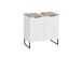 Waschbeckenunterschrank >Denver< 2 Türen, weiß matt / Evoke Eiche dekor - 60x60x35cm (BxHxT)