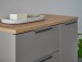 Waschbeckenunterschrank >Denver< 2 Türen, grau matt / Evoke Eiche dekor - 60x60x35cm (BxHxT)