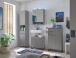 Waschbeckenunterschrank >Denver< 2 Türen, grau matt / Evoke Eiche dekor - 60x60x35cm (BxHxT)