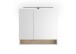 Badezimmerspiegelschrank >Denver< LED, Steckdose, weiß matt / evoke eiche dekor - 80x75x22 (BxHxT)