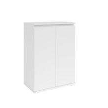 Kommode >Brest< 2 Türen, 1 Boden, in weiß - 60x84x35cm (BxHxT)
