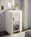 Kommode >Brest< 2 Türen, 1 Boden, in weiß - 60x84x35cm (BxHxT)