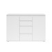 Sideboard >Brest< 2 Türen, 4 Schübe, in weiß - 119x84x35cm (BxHxT)