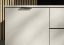 Kommode >Linz< 2 Türen, 4 Fächer, in Kaschmir - 90x90x40cm (BxHxT)