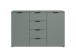 Sideboard >Linz< 2 Türen, 4 Schübe, in Salbei - 135x90x40cm (BxHxT)