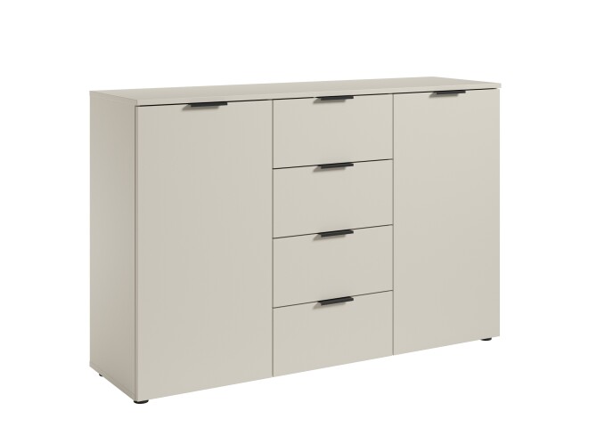 Sideboard >Linz< 2 Türen, 4 Schübe, in Kaschmir - 135x90x40cm (BxHxT)