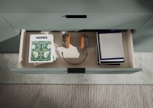 Sideboard >Linz< 2 Türen, 4 Schübe, in Salbei - 180x90x40cm (BxHxT)