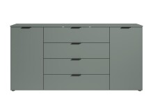 Sideboard >Linz< 2 Türen, 4 Schübe, in Salbei - 180x90x40cm (BxHxT)