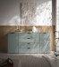 Sideboard >Linz< 2 Türen, 4 Schübe, in Salbei - 180x90x40cm (BxHxT)