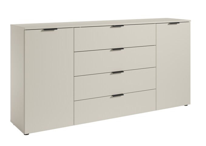 Sideboard >Linz< 2 Türen, 4 Schübe, in Kaschmir - 180x90x40cm (BxHxT)
