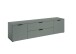Lowboard >Linz< 2 Türen, 2 Schübe, in Salbei - 180x47x40cm (BxHxT)