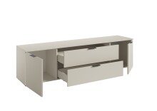 Lowboard >Linz< 2 Türen, 2 Schübe, in Kaschmir - 180x47x40cm (BxHxT)