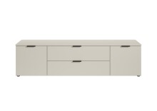 Lowboard >Linz< 2 Türen, 2 Schübe, in Kaschmir - 180x47x40cm (BxHxT)